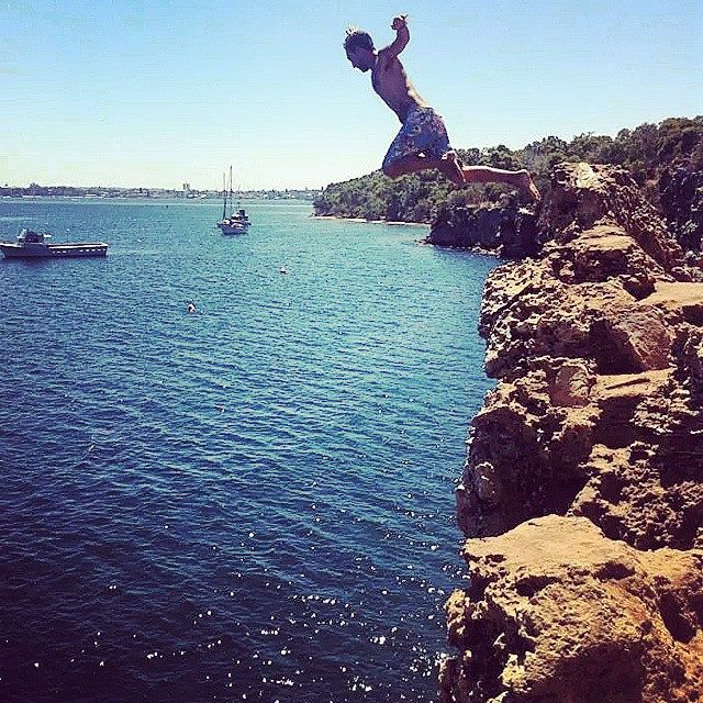 Michael Charalambous Cliff Jumping